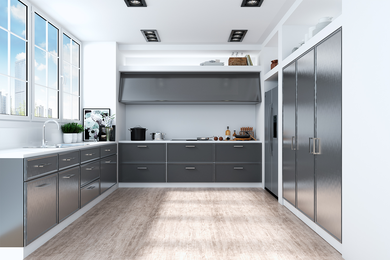 Cocina gris